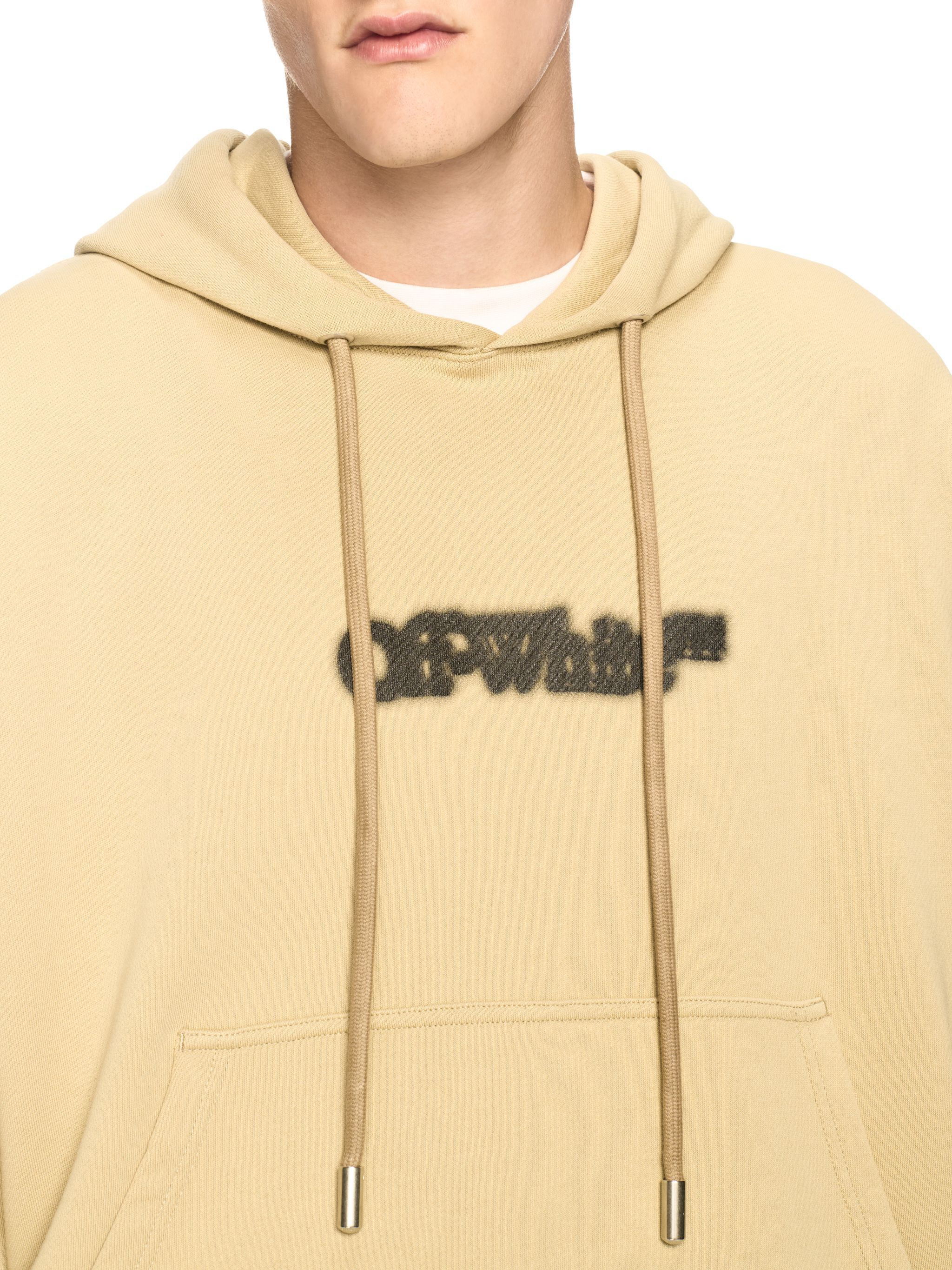Beige Spray Arrow Hoodie - 5