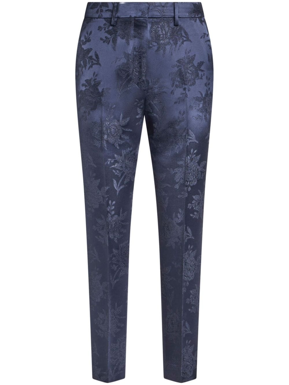 patterned-jacquard tailored trousers - 1