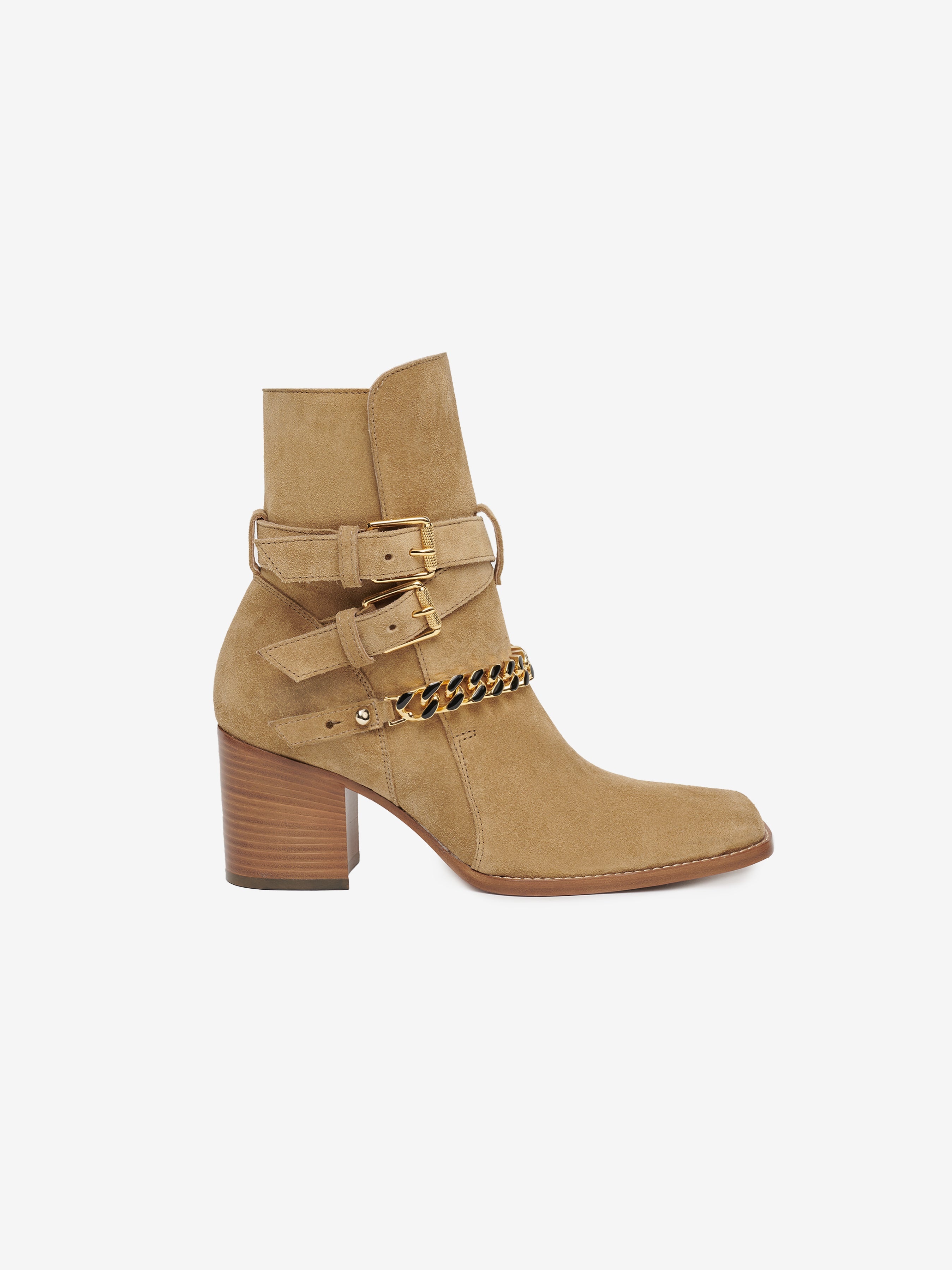 WOMEN'S SQUARE TOE JODHPUR CHAIN BOOT - 1