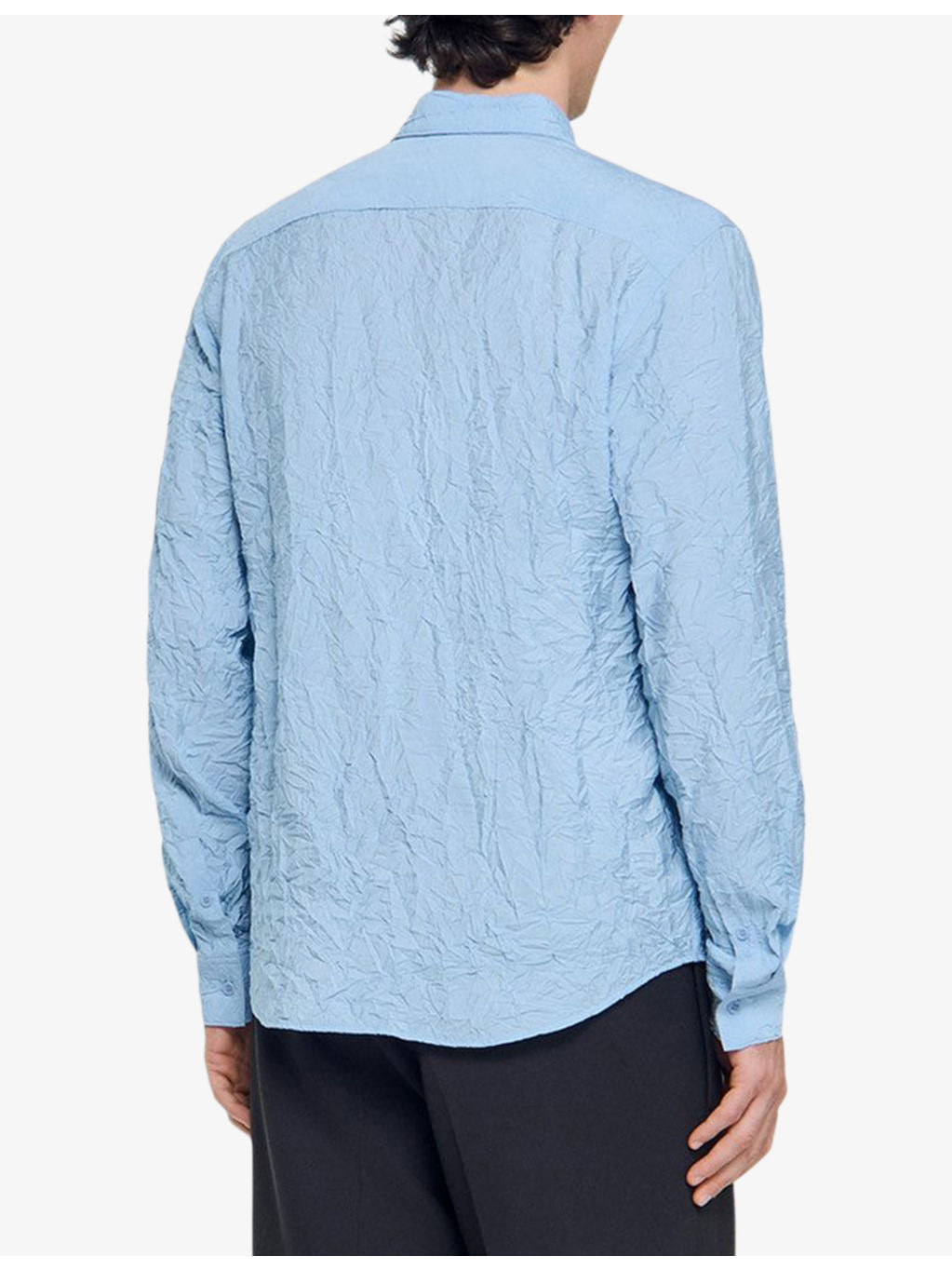 Crinkled-Texture Regular-Fit Woven Shirt - 4