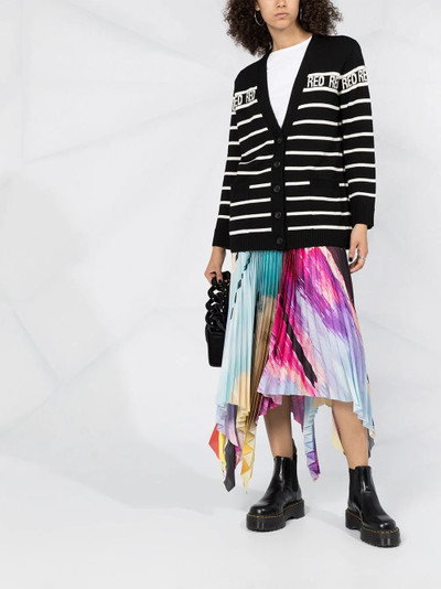 REDValentino intarsia-knit striped cardigan outlook