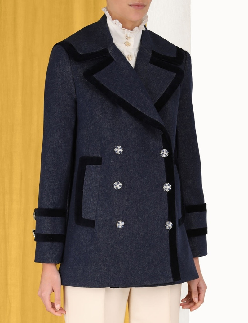 KALEIDOSCOPE DENIM PEACOAT 5
