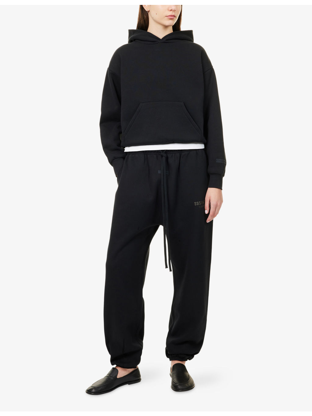 Drawstring Relaxed-Fit Cotton-Blend Jogging Bottoms - 2