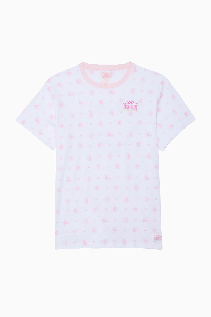 PINK x LoveShackFancy Campus Cotton Tee 1