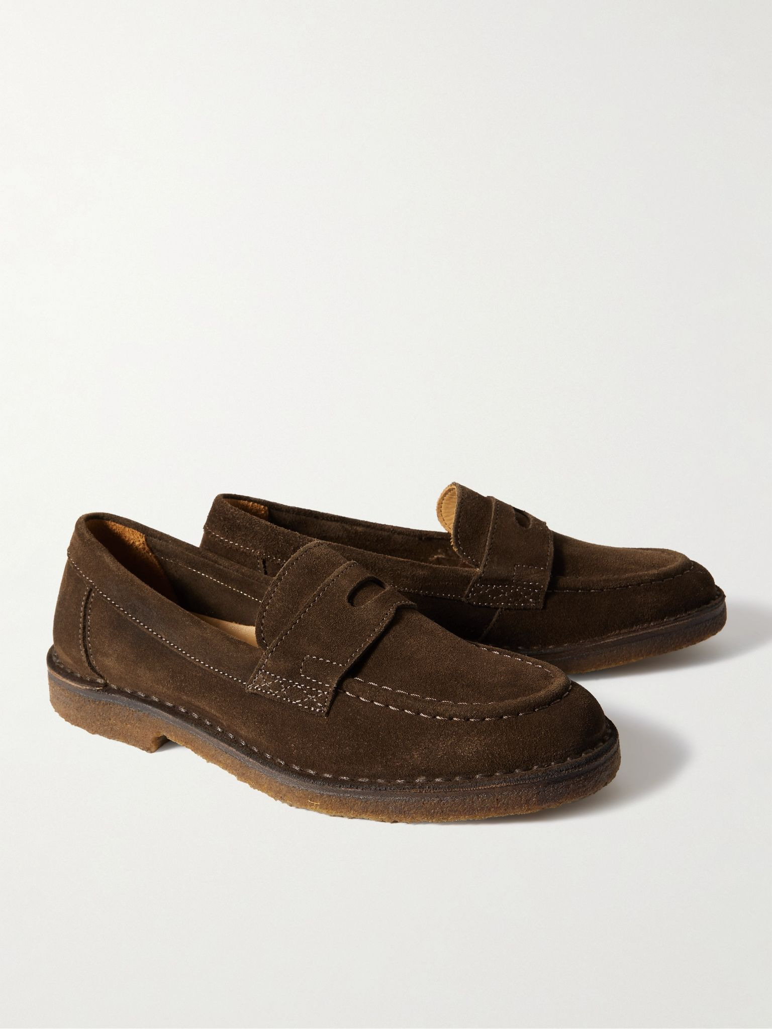 Canal Suede Penny Loafers Brown - 4