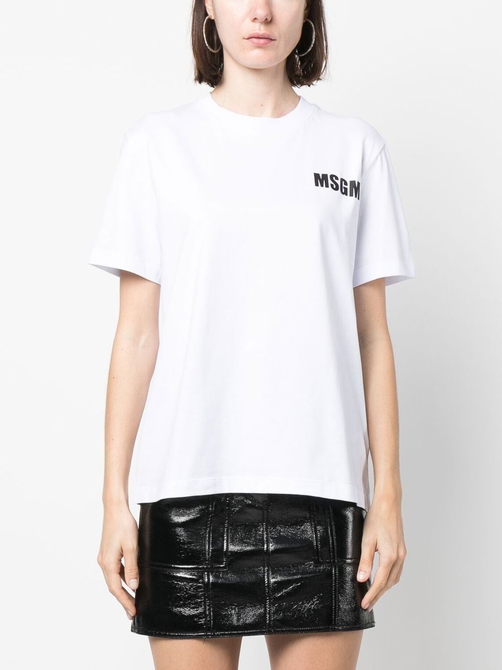 logo-print round-neck T-shirt - 3