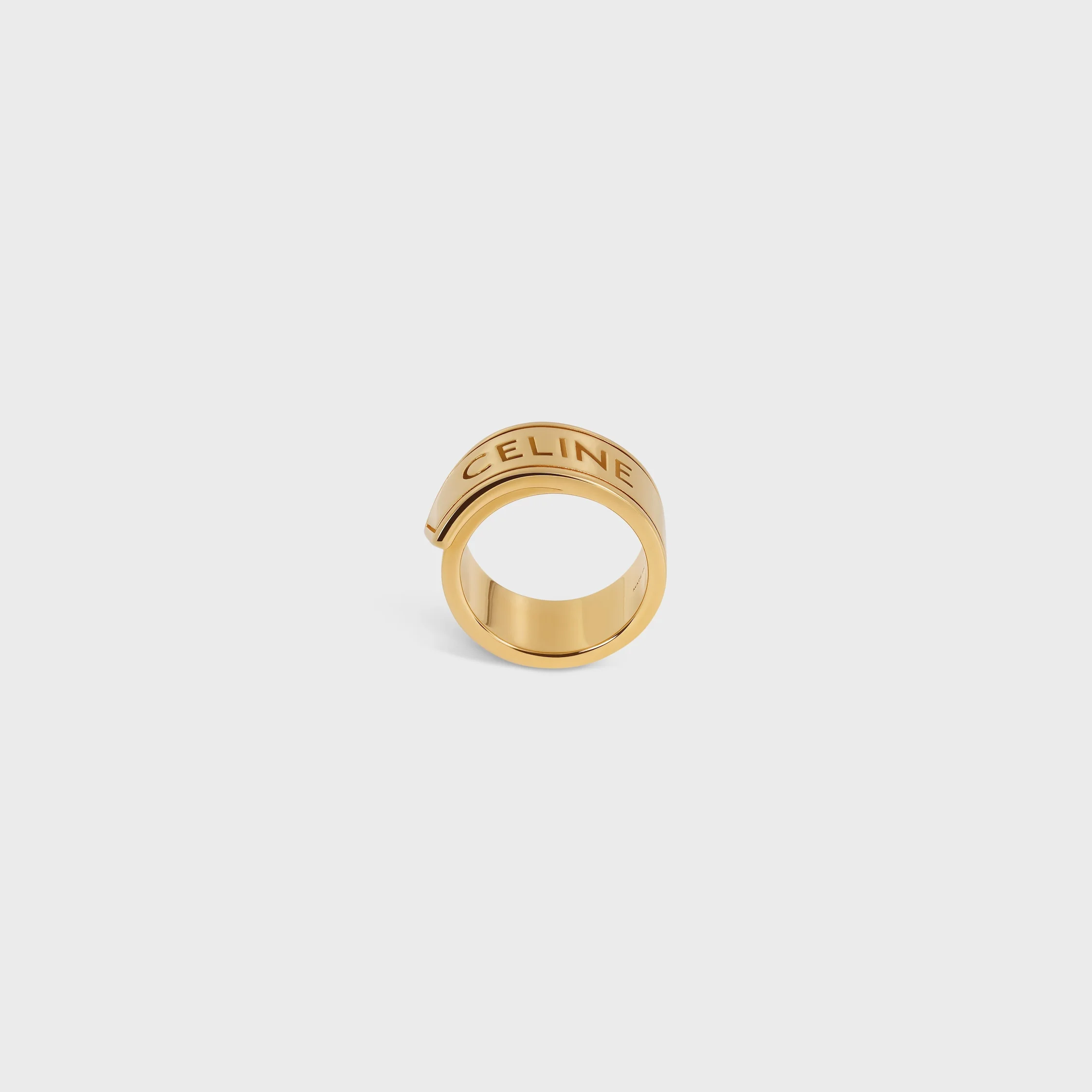 CELINE RIBBON RING IN BRASS WITH GOLD FINISH - 1