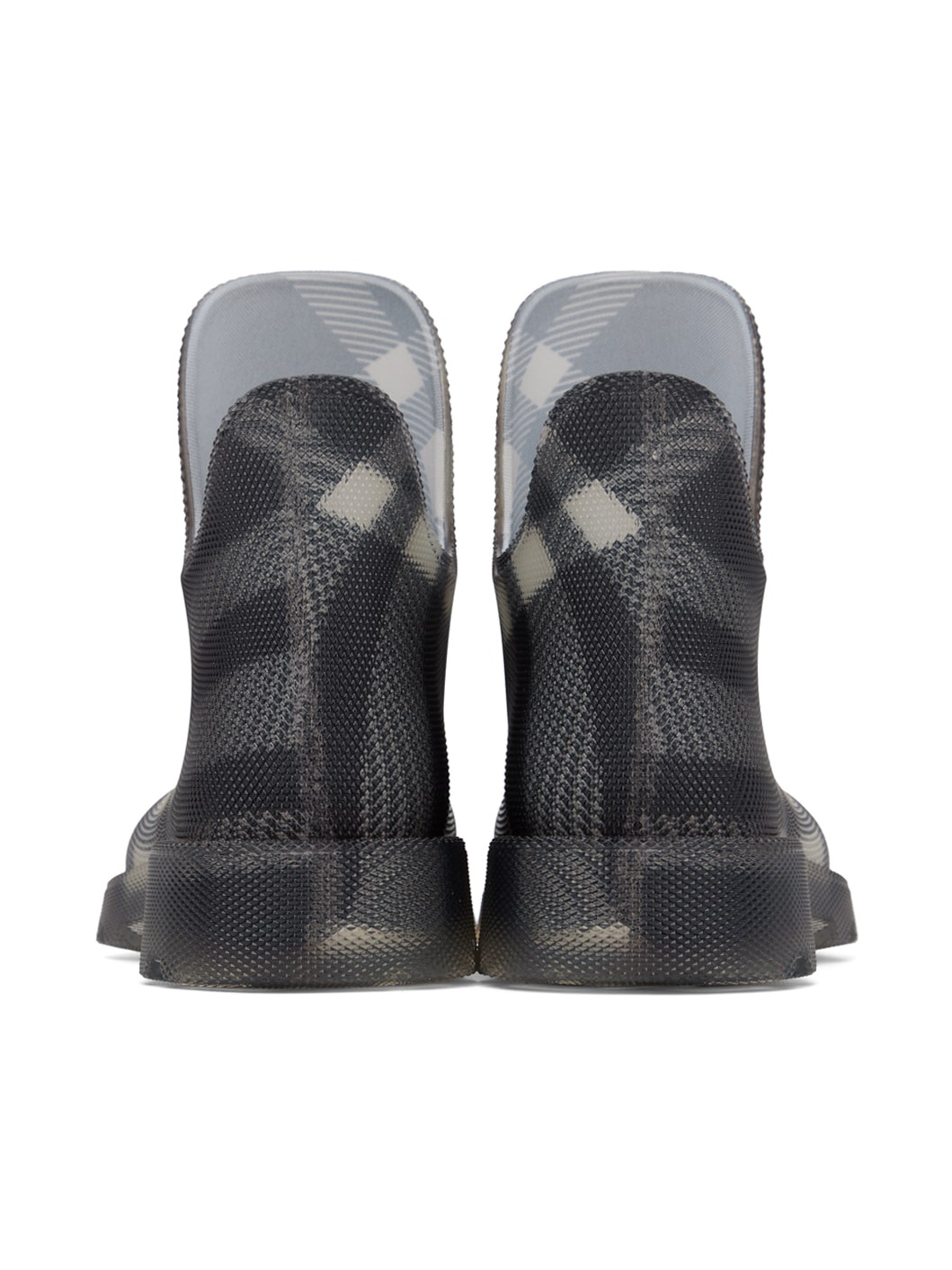 Black Check Rubber Marsh Low Boots - 2