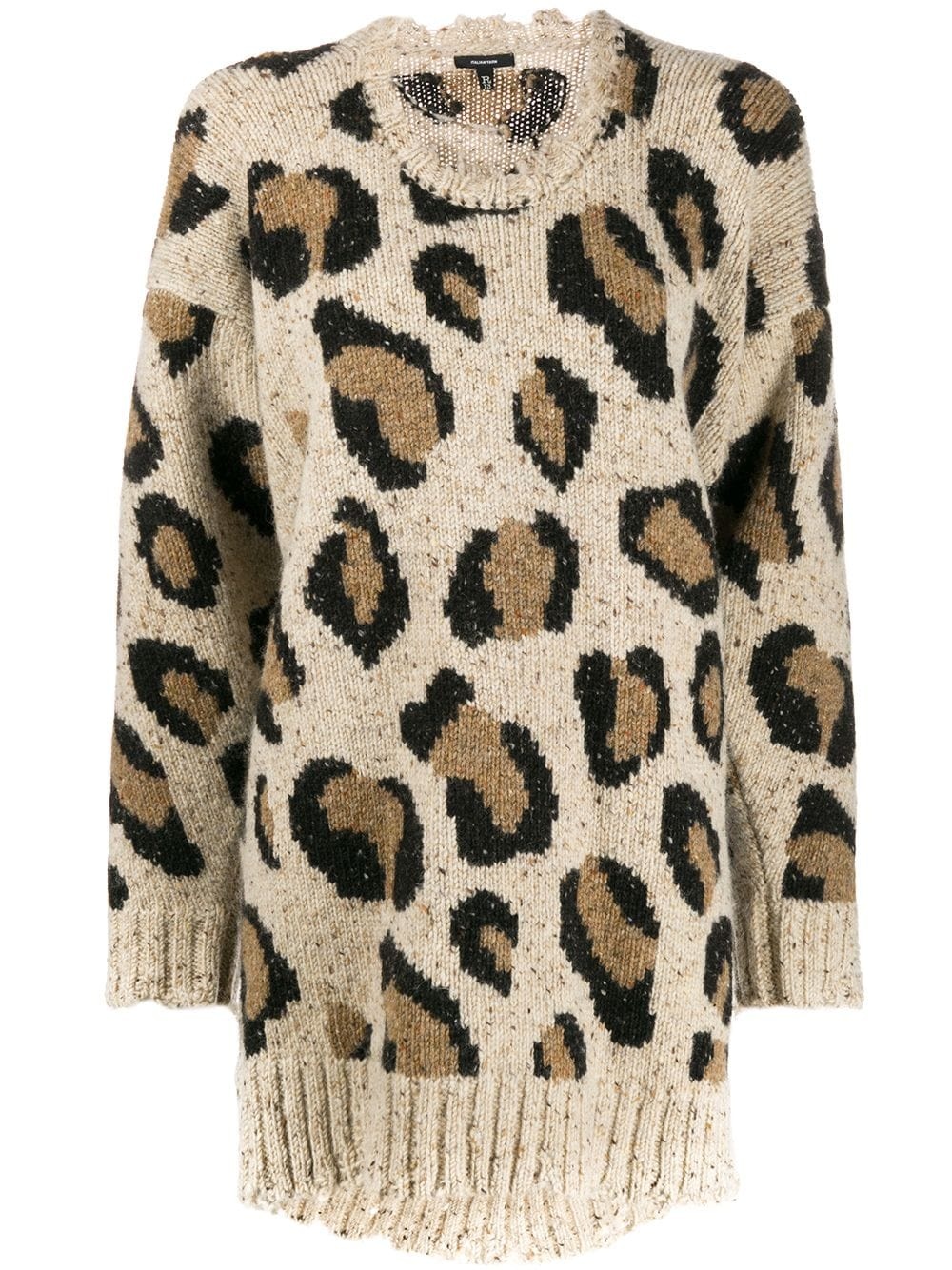 leopard print sweater - 1