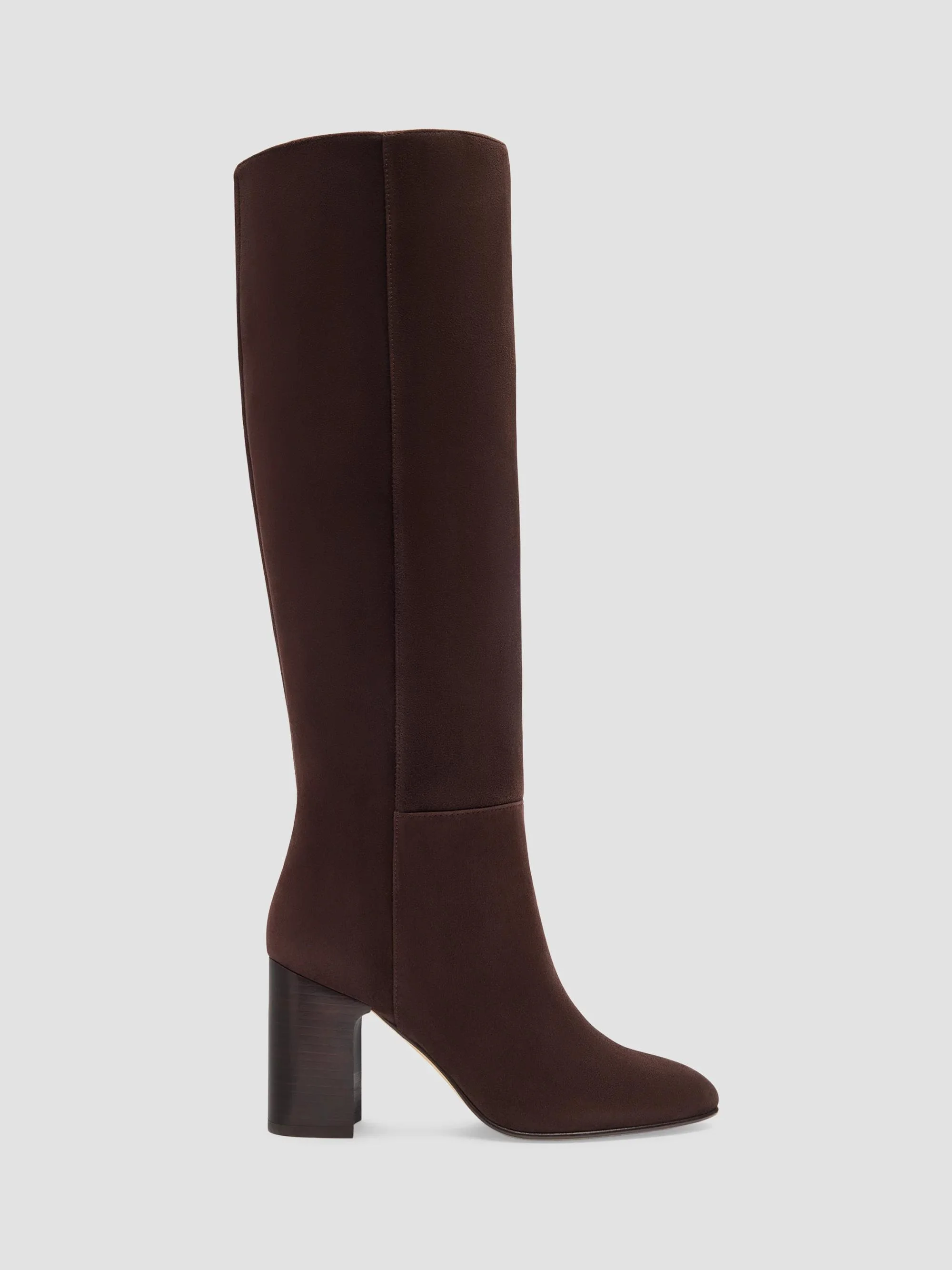 Women's Mulberry 85MM Suede Knee-High Boots - Midnight Espresso - 1