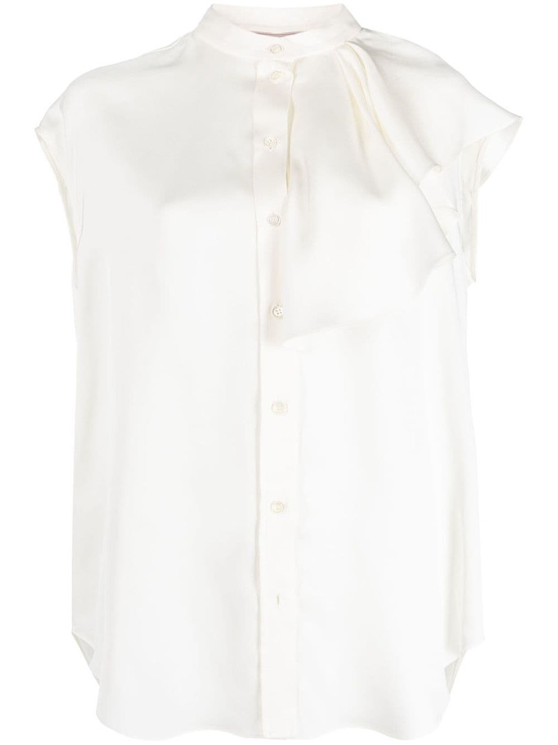 sleeveless ruffled blouse 1