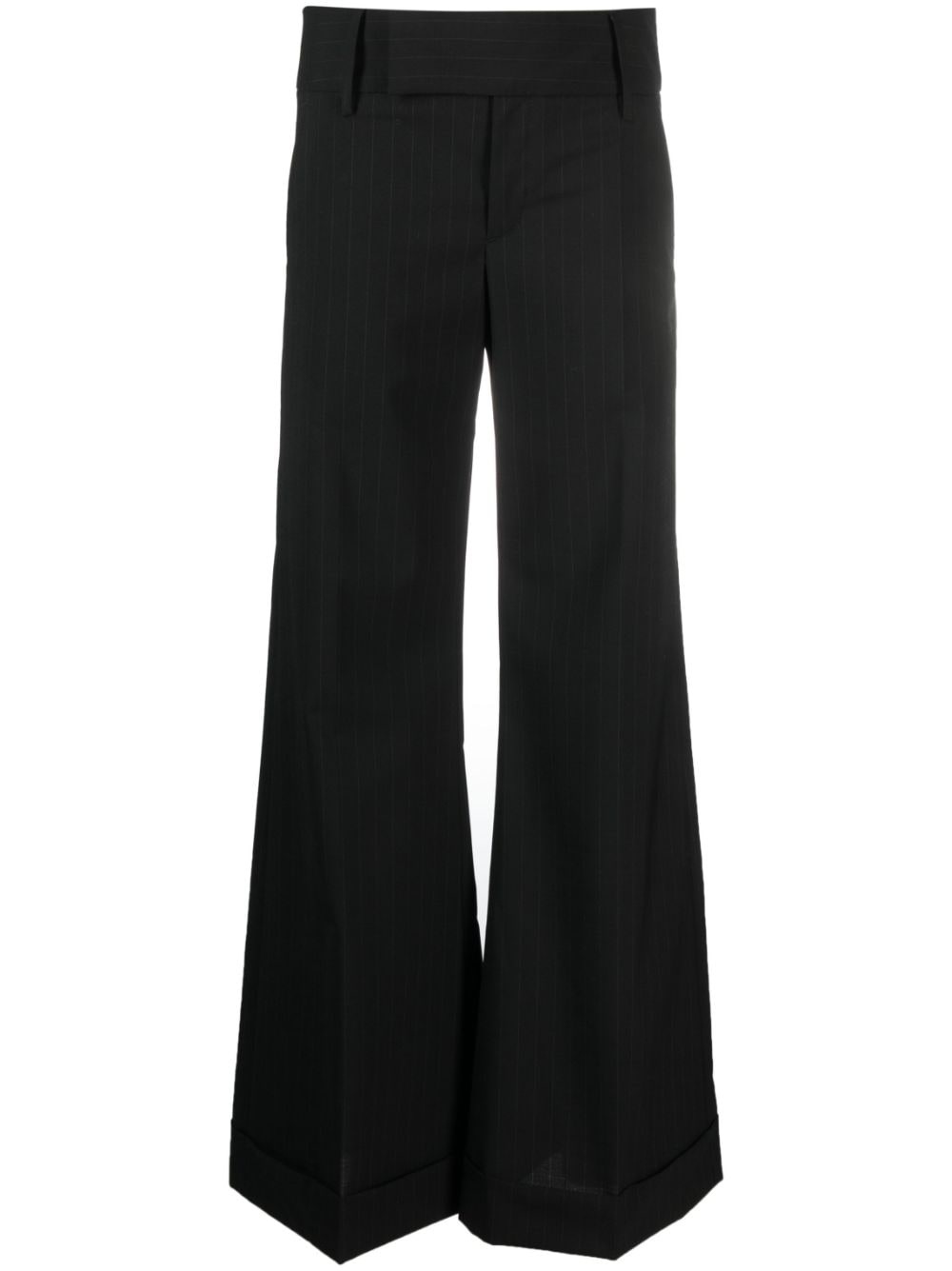 single-stitch pinstripe palazzo pants - 1