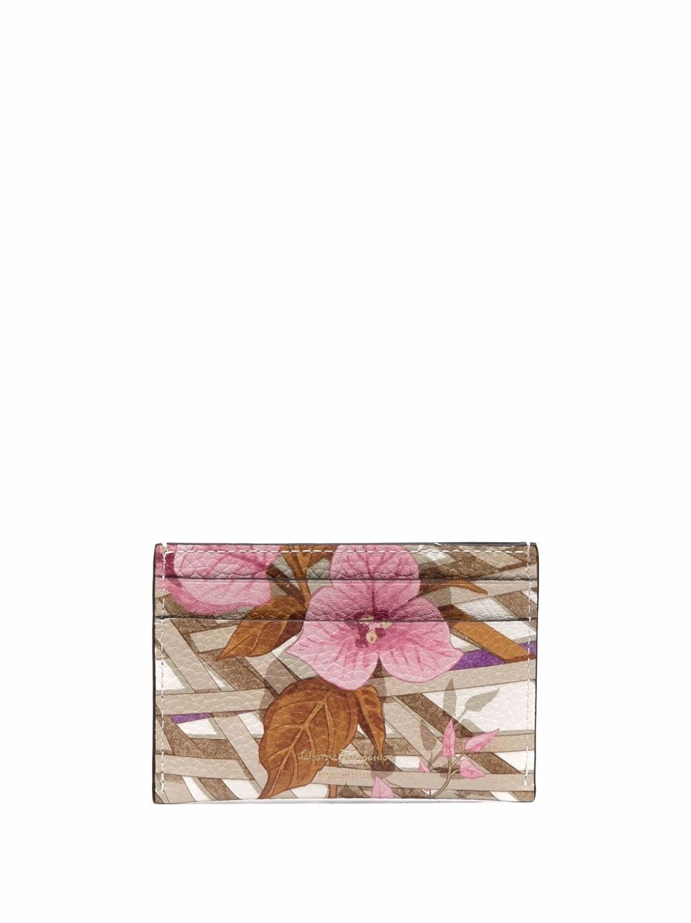 Gancini floral-print cardholder - 2