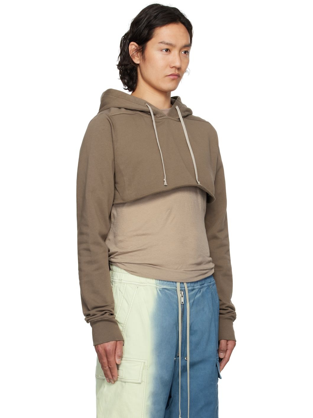 Gray Hollywood Cropped Hoodie - 2