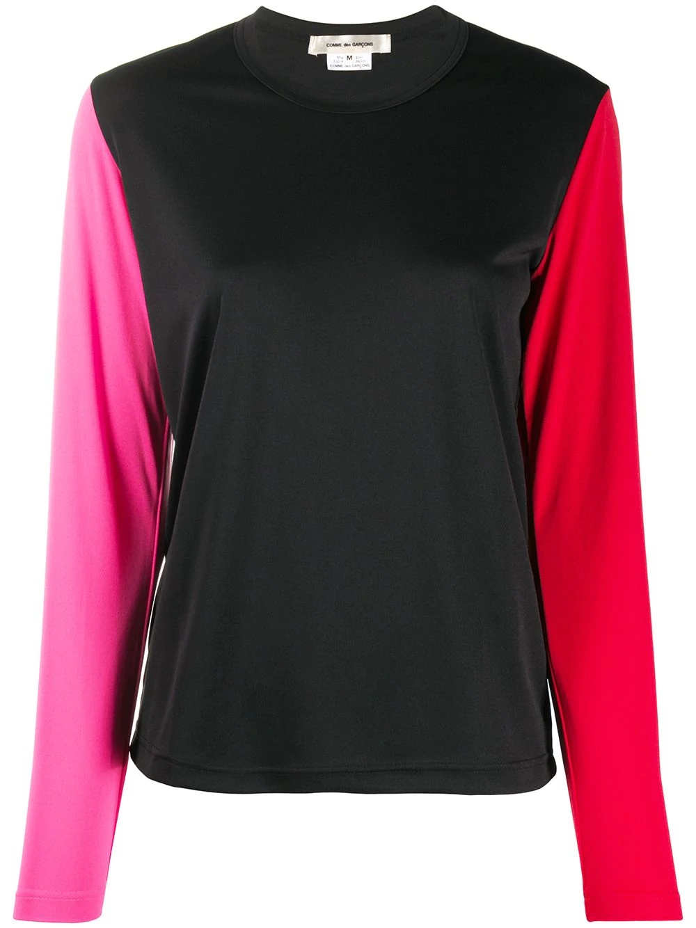 colour block longsleeved T-shirt - 1