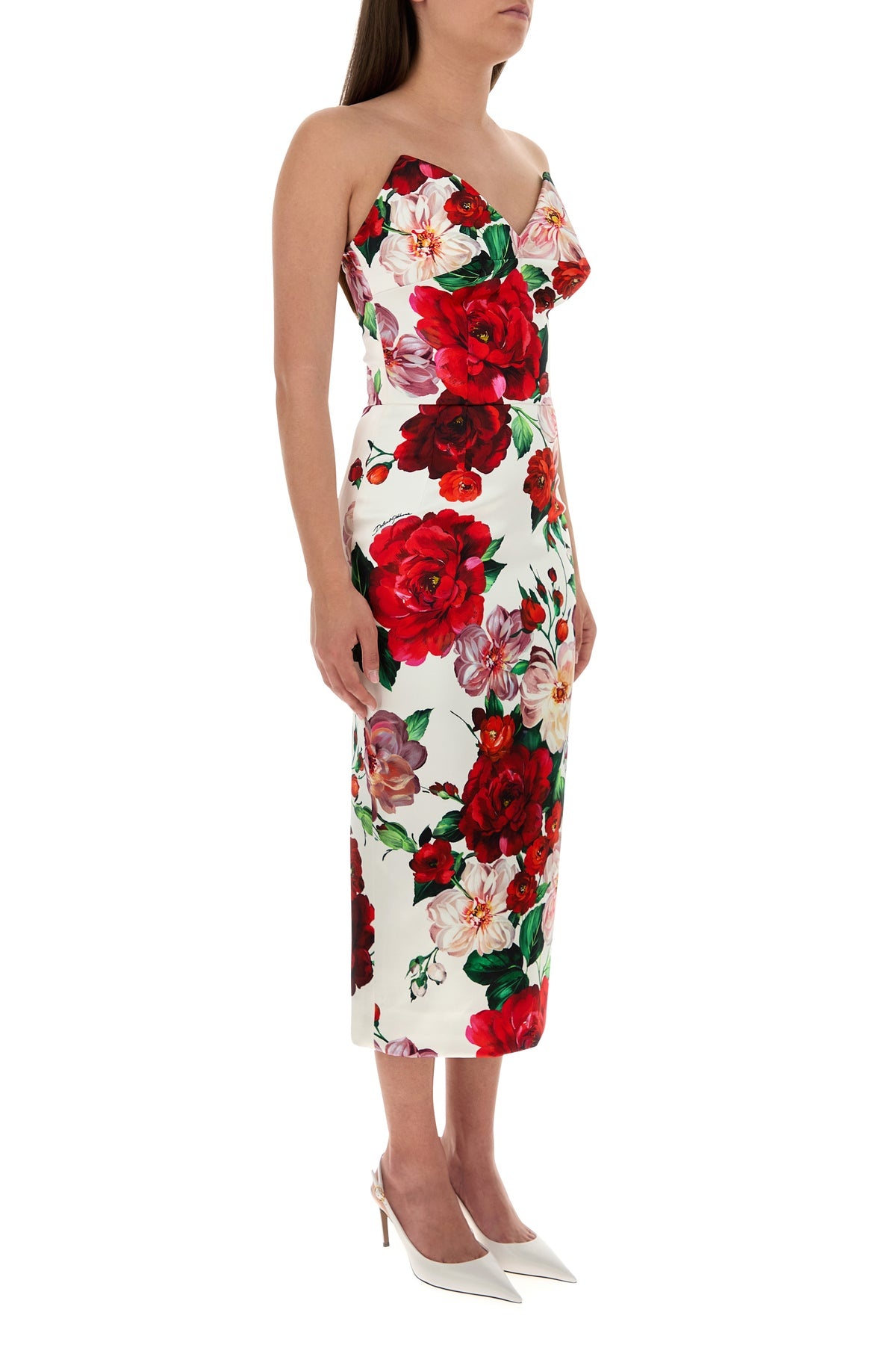 Printed satin dress - 3