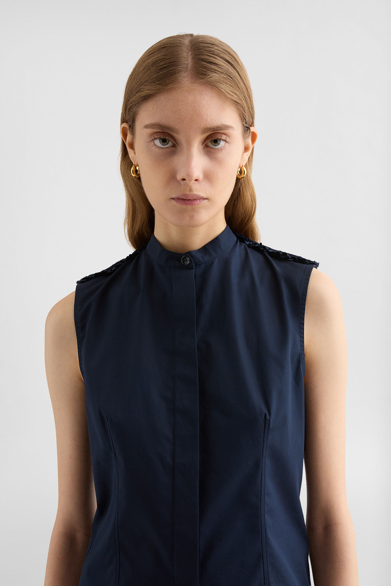 Cotton Poplin Ruffle Shirt 4