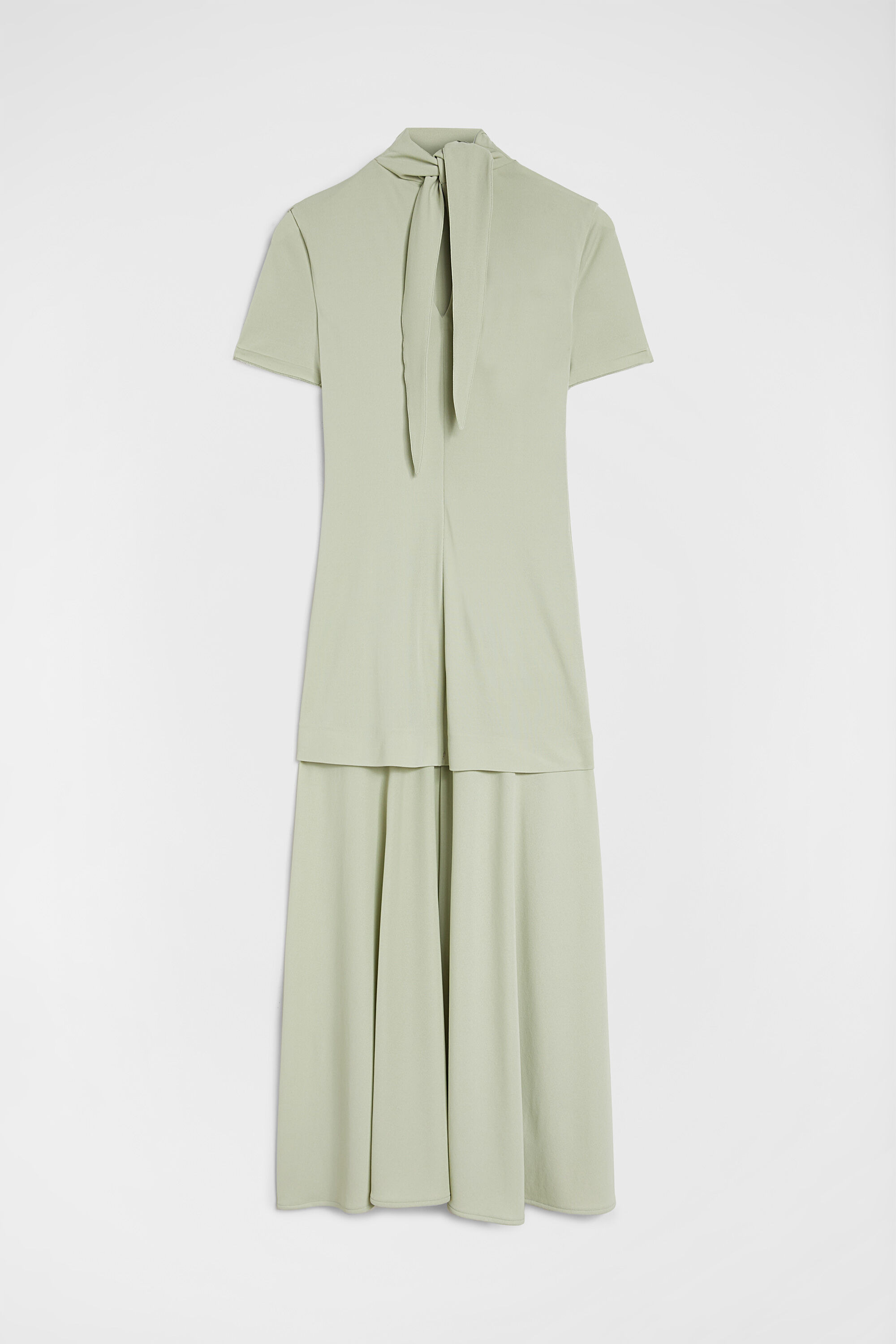 Fluid Viscose High-Neck Dress - 6
