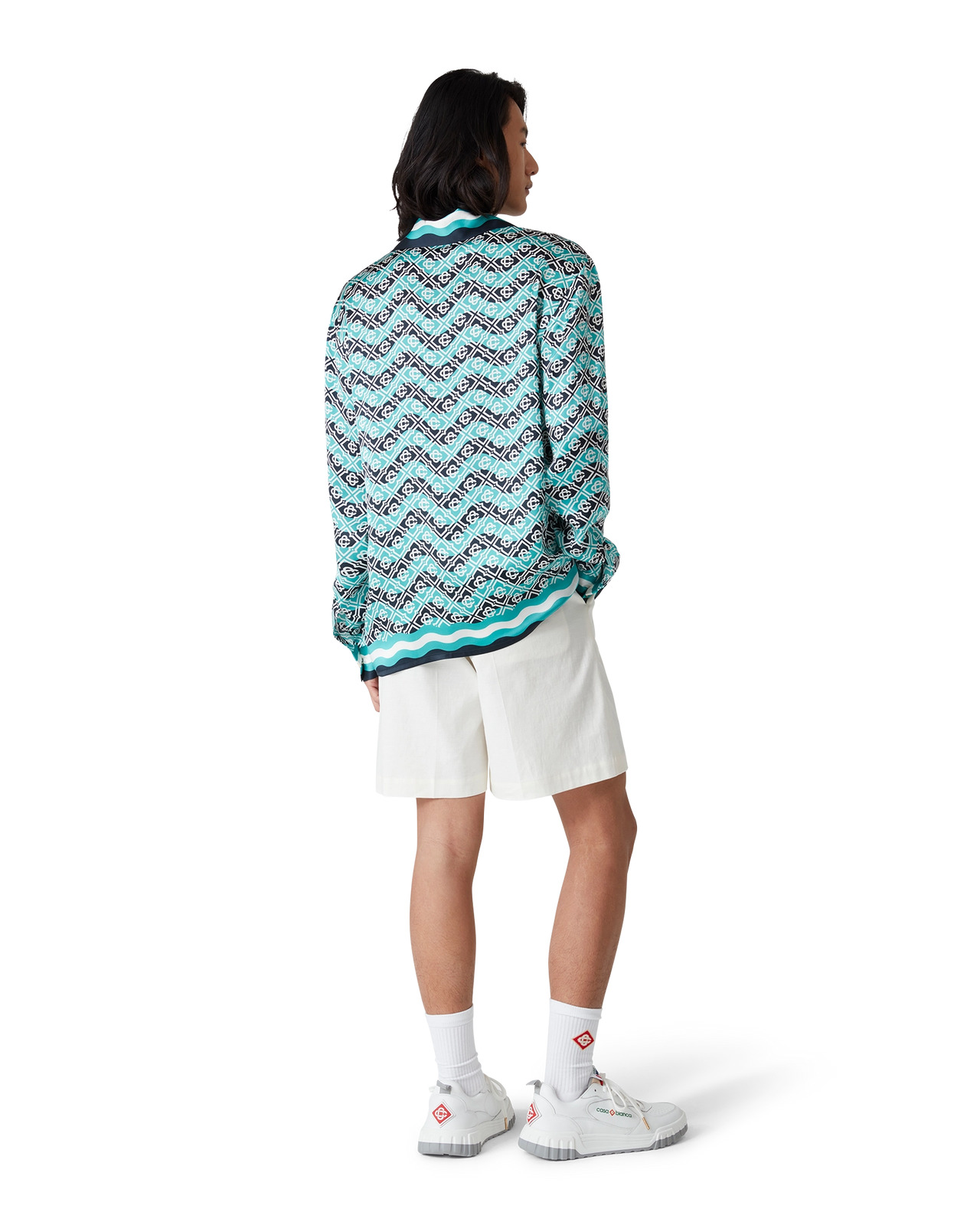 Monogram Wave Silk Shirt | Casablanca Paris - 3