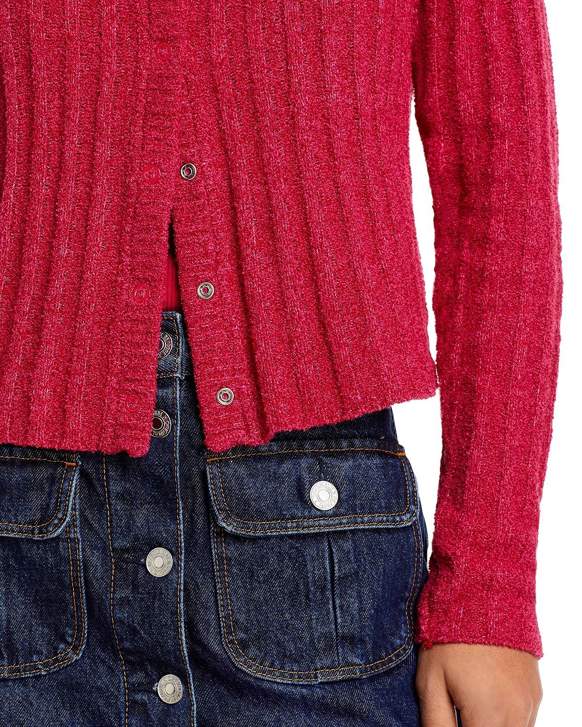 Terry Ribbed Cardigan - 5