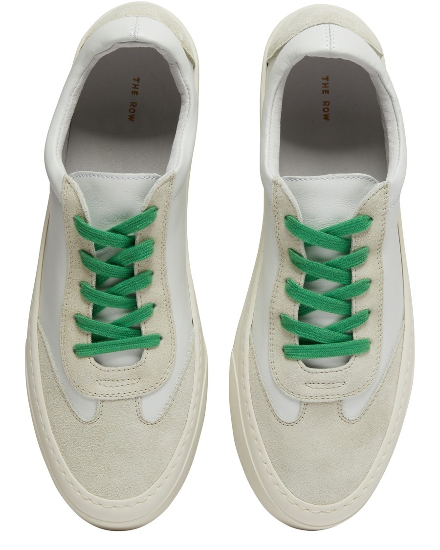 THE ROW ザロウ Marley マーリー スニーカー The Row Marley Suede Paneled Leather Sneakers Milk White