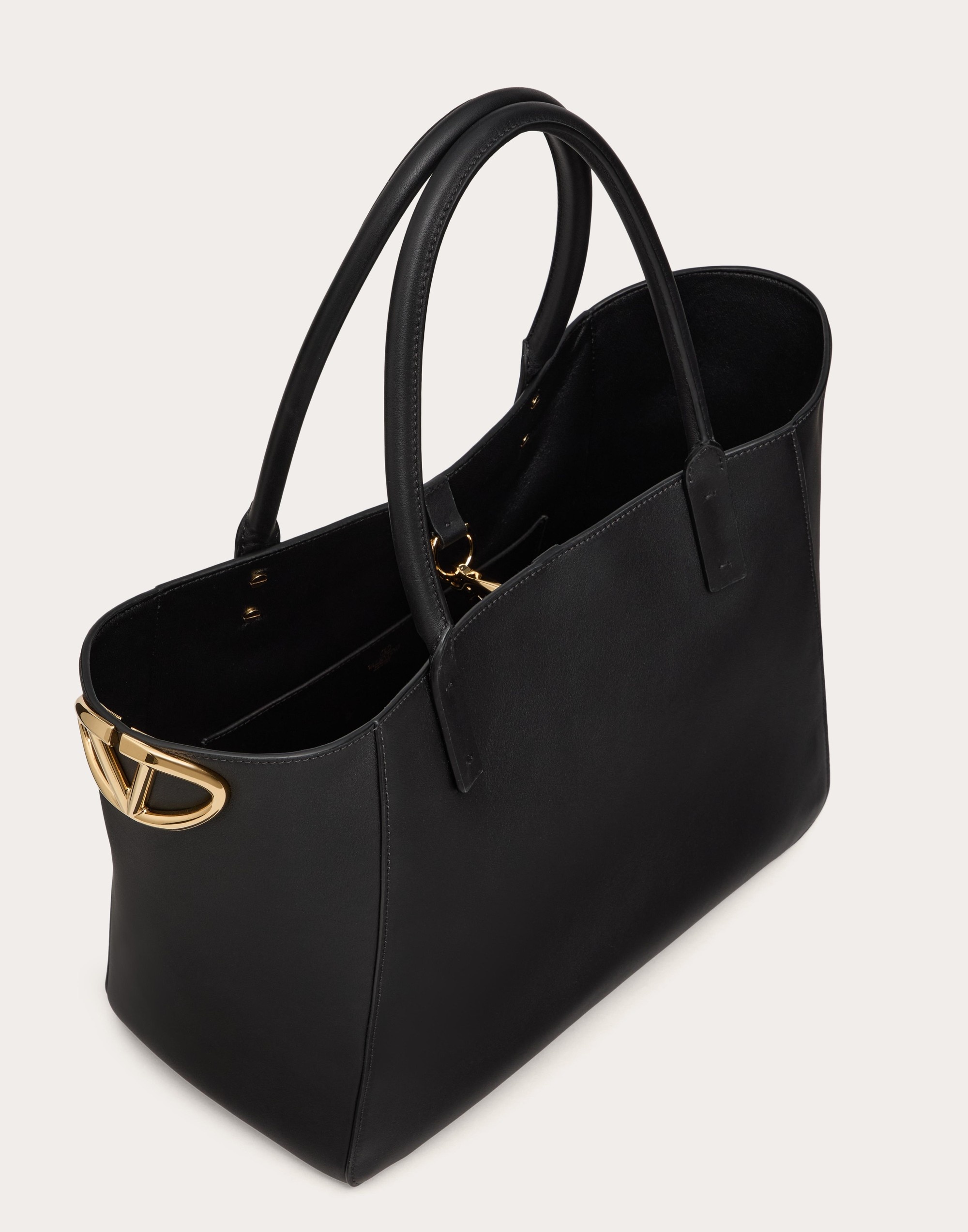 VLOGO SIDE SHOPPING BAG IN NAPPA CALFSKIN - 6