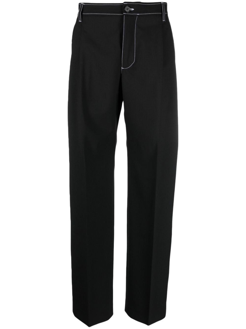 Nathaniel contrast-stitching straight-leg trousers - 1