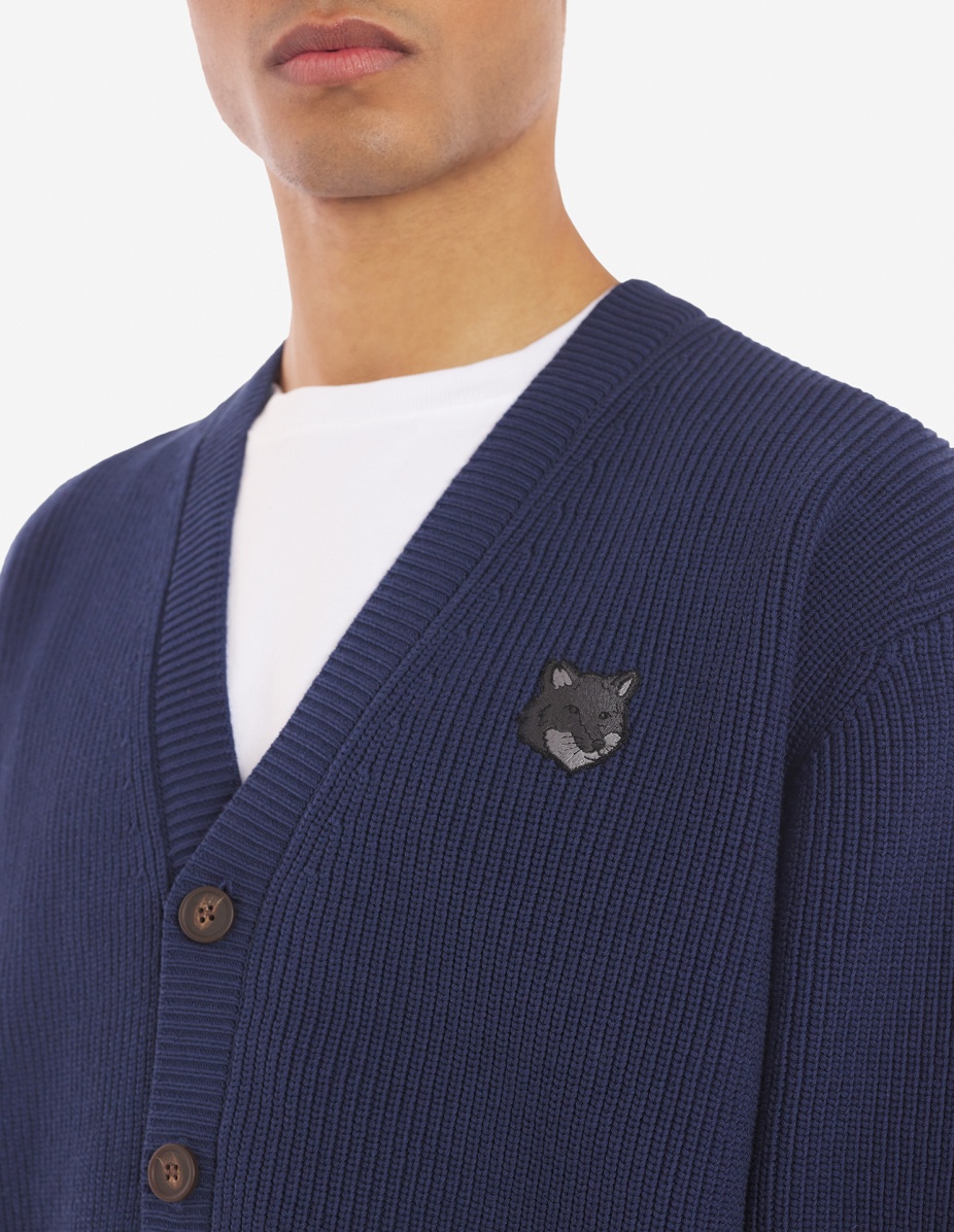 BOLD FOX HEAD PATCH  COMFORT RIBBED CARDIGAN - 4
