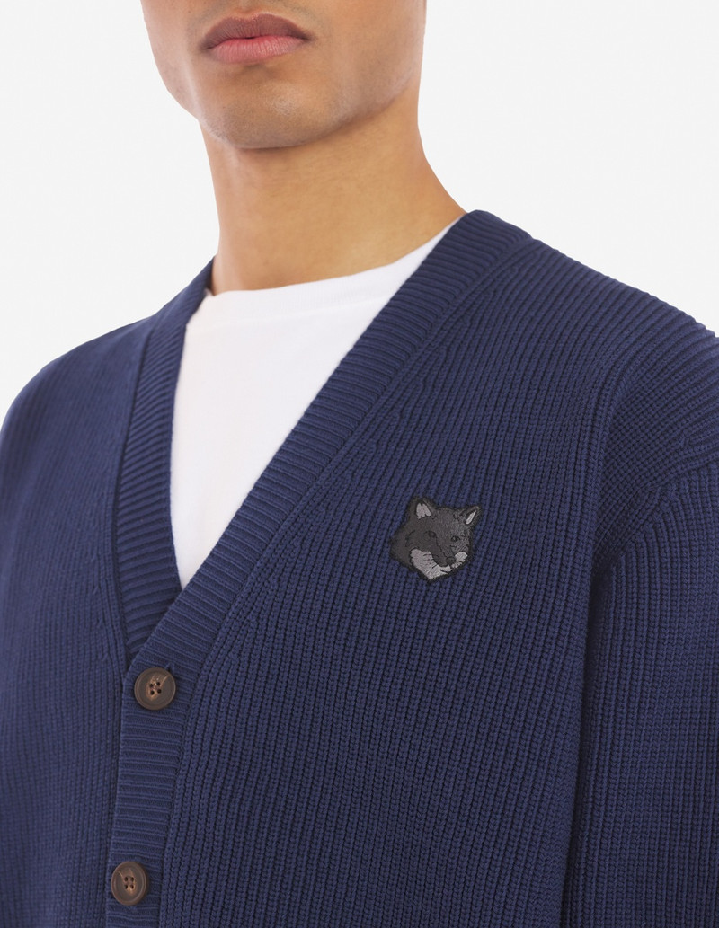 BOLD FOX HEAD PATCH COMFORT RIBBED CARDIGAN 4
