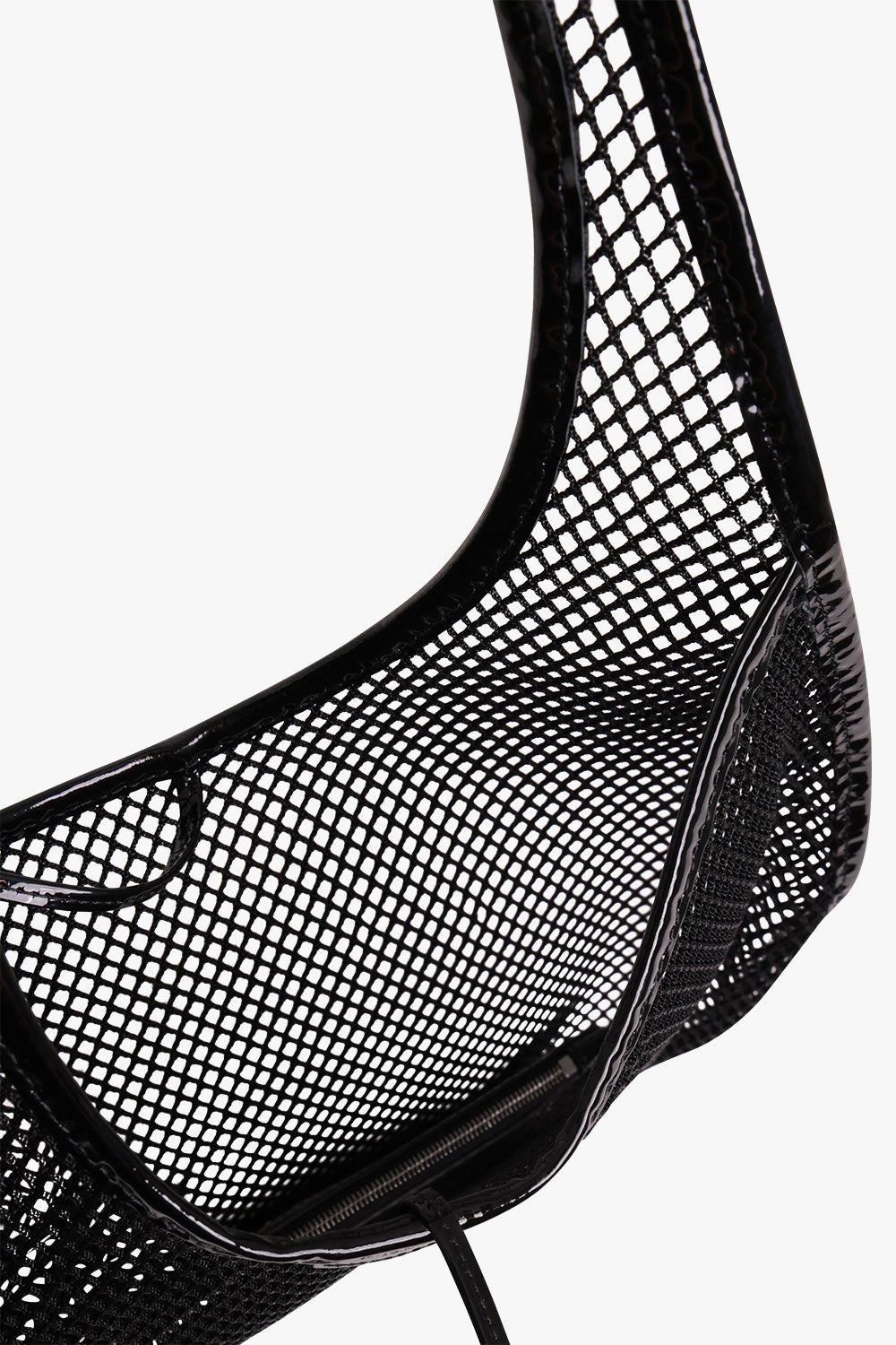 ONE PIECE MEDIUM FISHNET MESH HOBO BAG | BLACK - 3