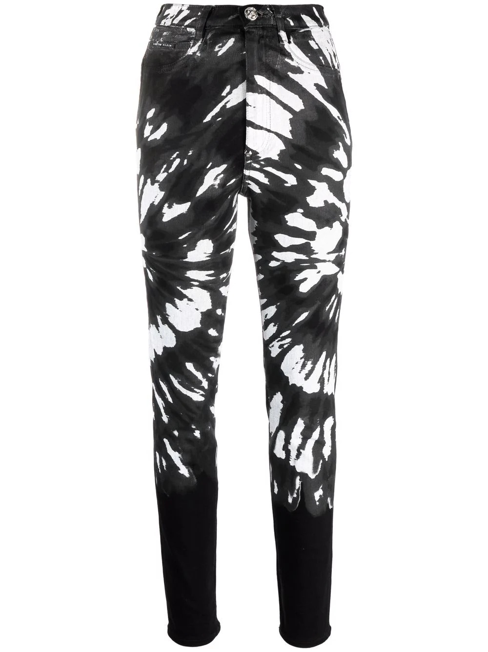 tie-dye slim-fit trousers - 1