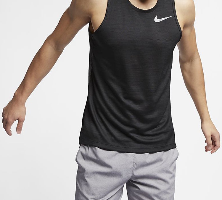 Men's Nike Dri-Fit Casual Sports Black Vest AJ7563-010 - 4