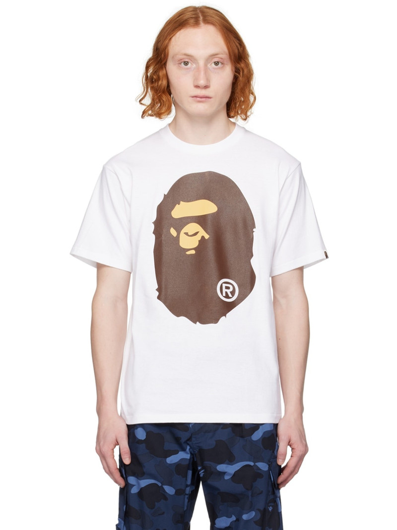 White Big Ape Head T-Shirt - 1