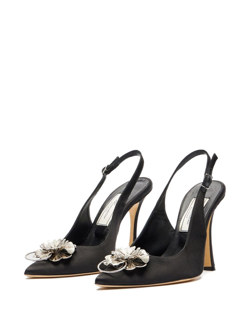 Blumarine flower-embellished slingback pumps outlook