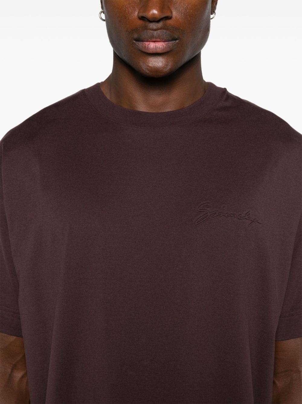 embossed-logo cotton T-shirt - 5