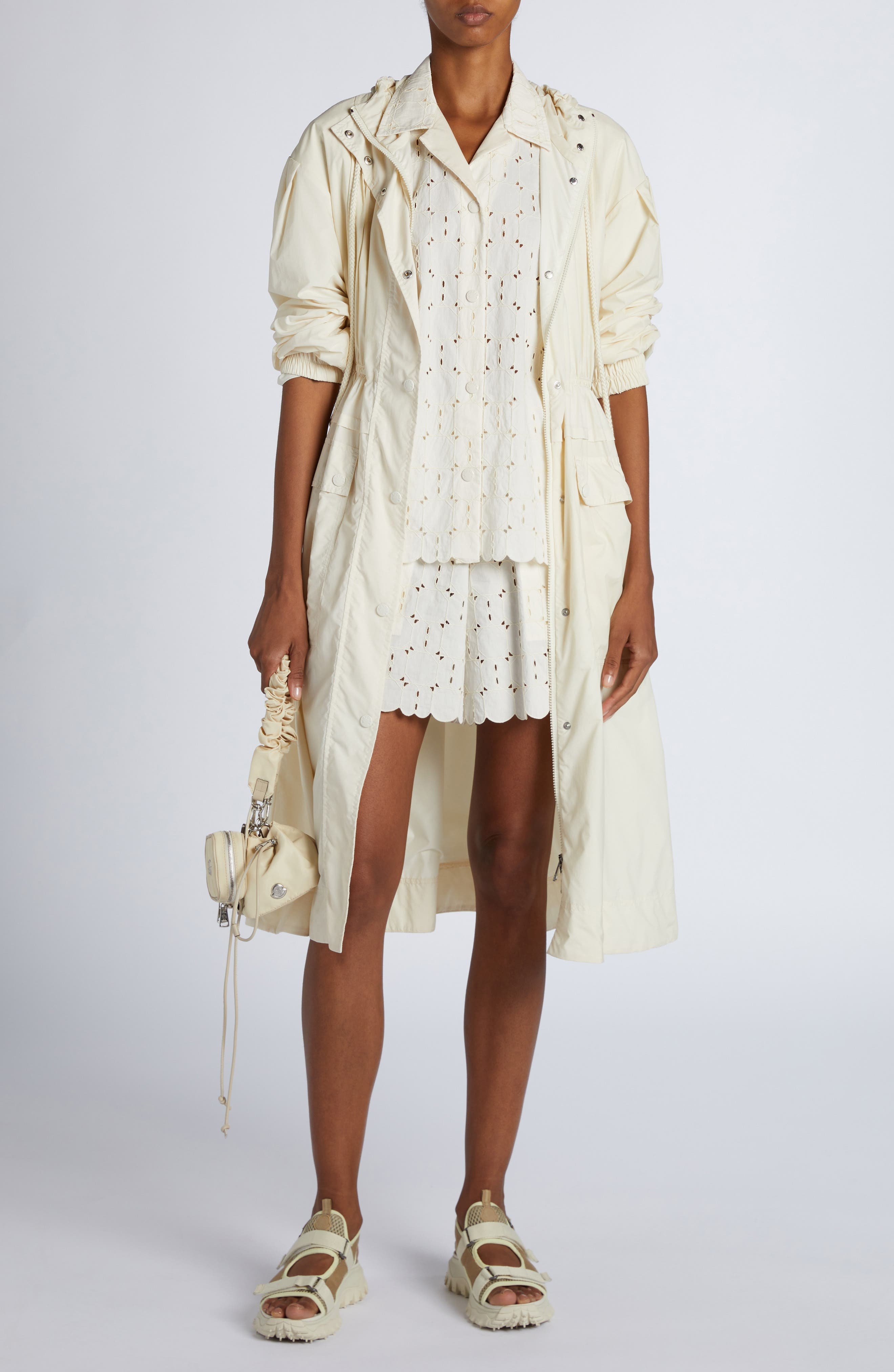 Moncler Coupiac Long Parka in White at Nordstrom - 2