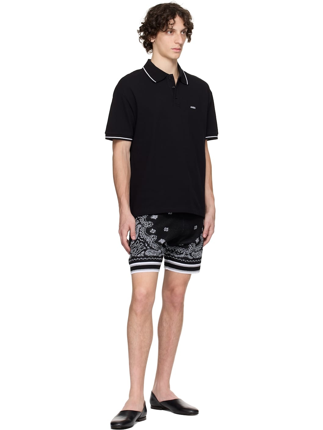 Black Bandana Shorts - 4