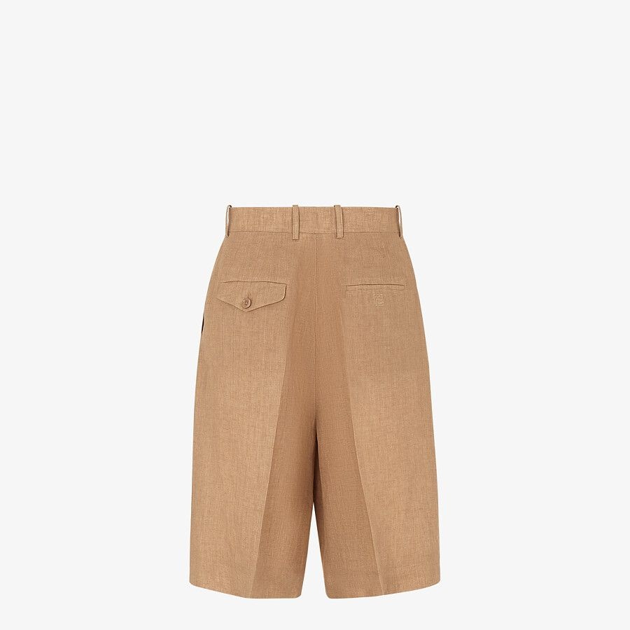 Beige linen Bermudas - 2