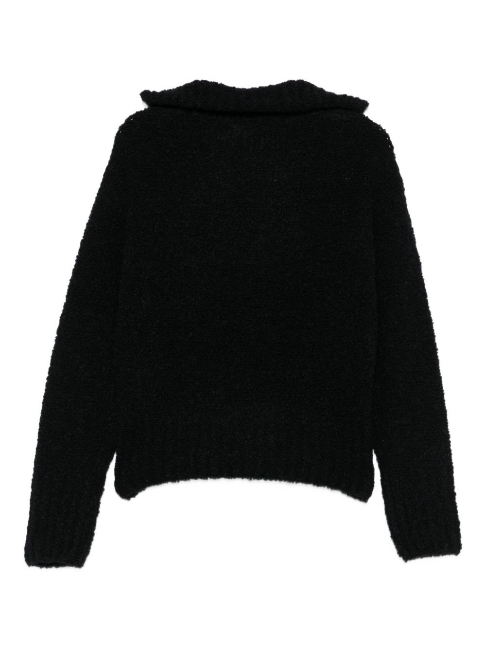 long-sleeve textured sweater - 2