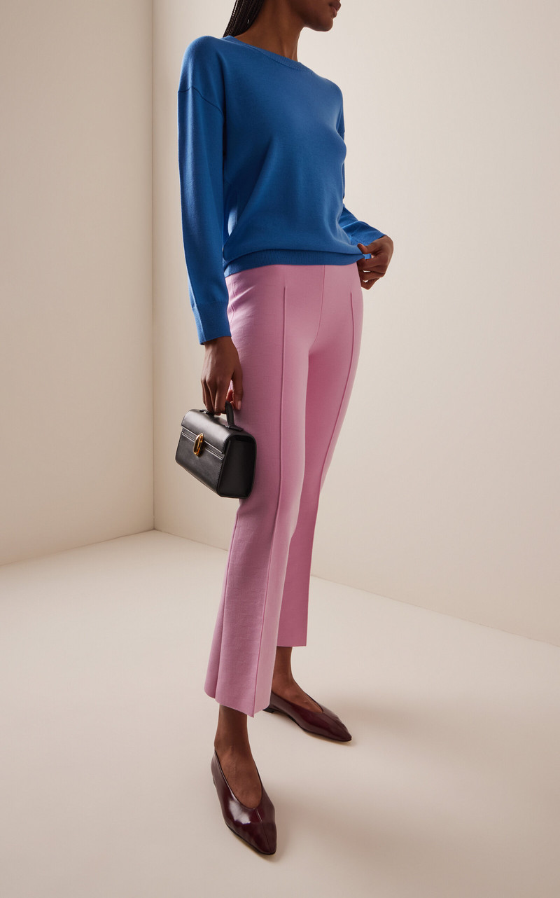 HIGH SPORT Exclusive Wool Kick Pants pink outlook