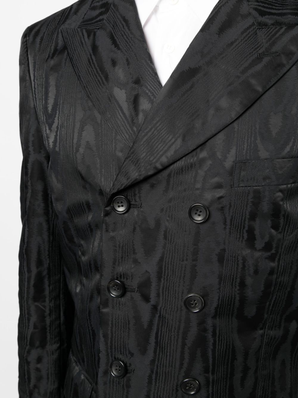 textured-finish peak-lapels blazer - 5