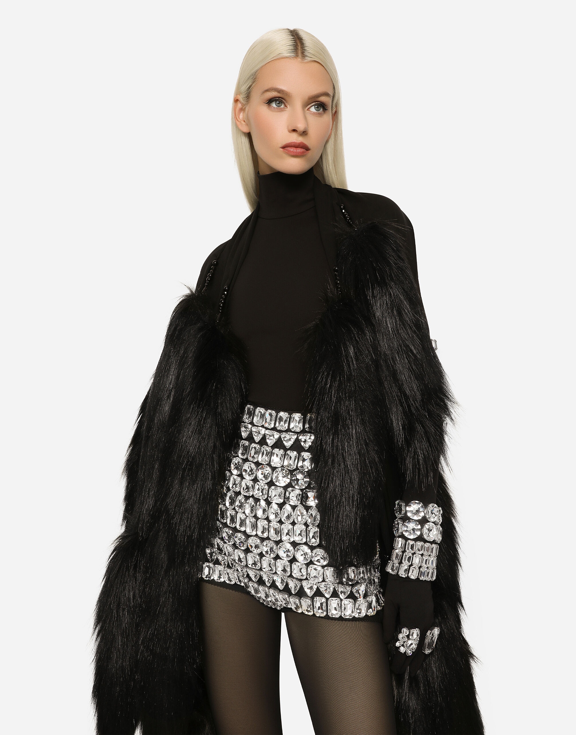 KIM DOLCE&GABBANA Faux fur stole - 4