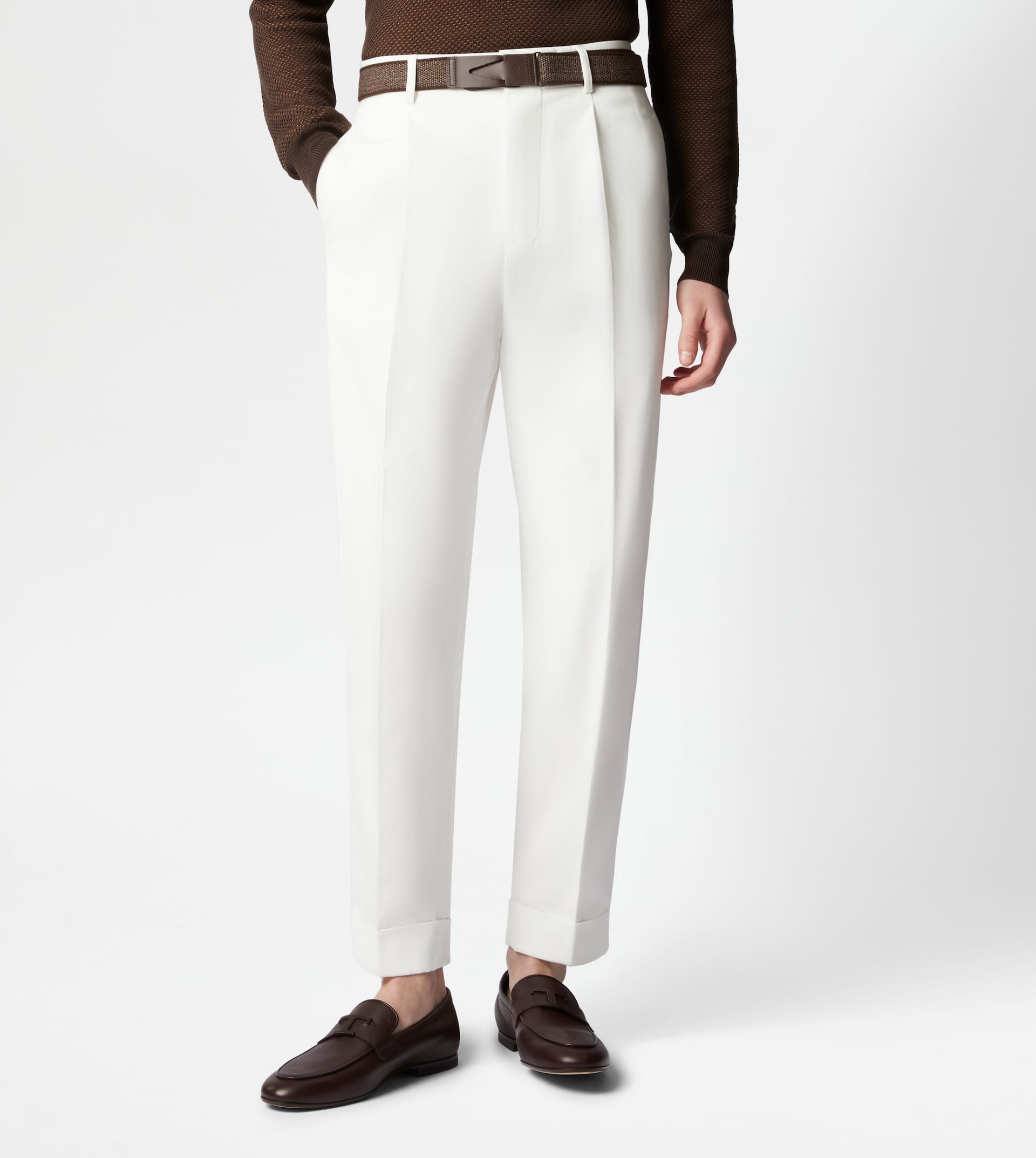 PANTS WITH DARTS - WHITE - 5