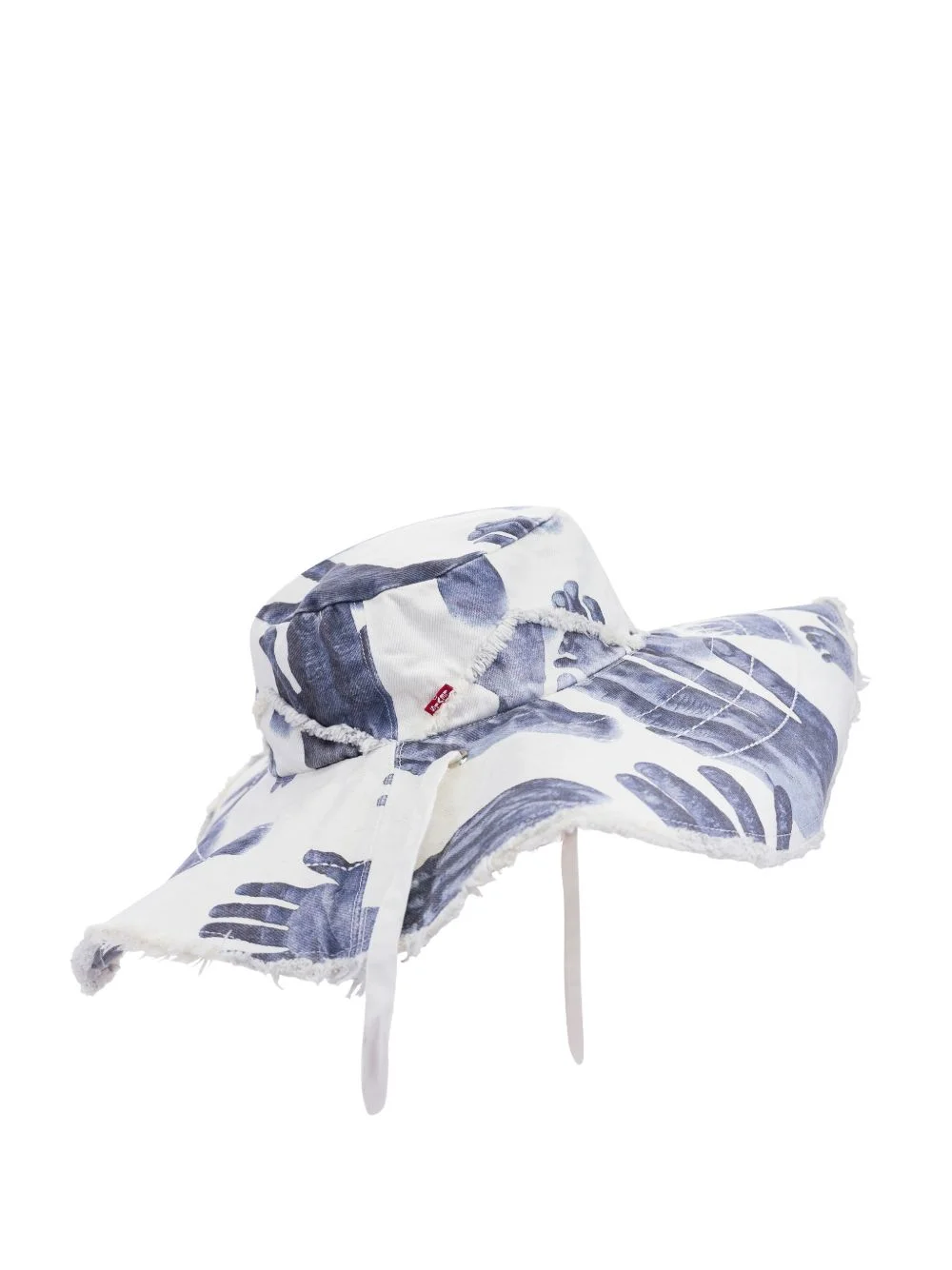 hand-printed sun hat - 1
