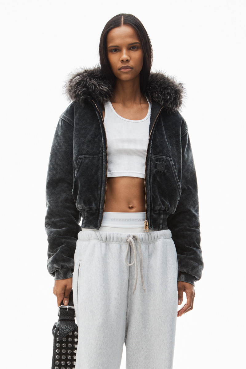Alexander Wang wide leg sweatpants with pre-styled logo brief waistband outlook