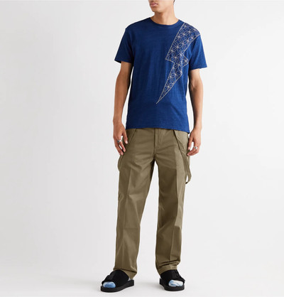 visvim Wide-Leg Brace-Detailed Cotton Trousers outlook