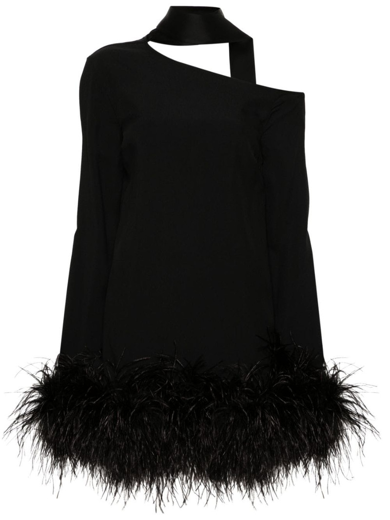 Adige feather-trim minidress 1