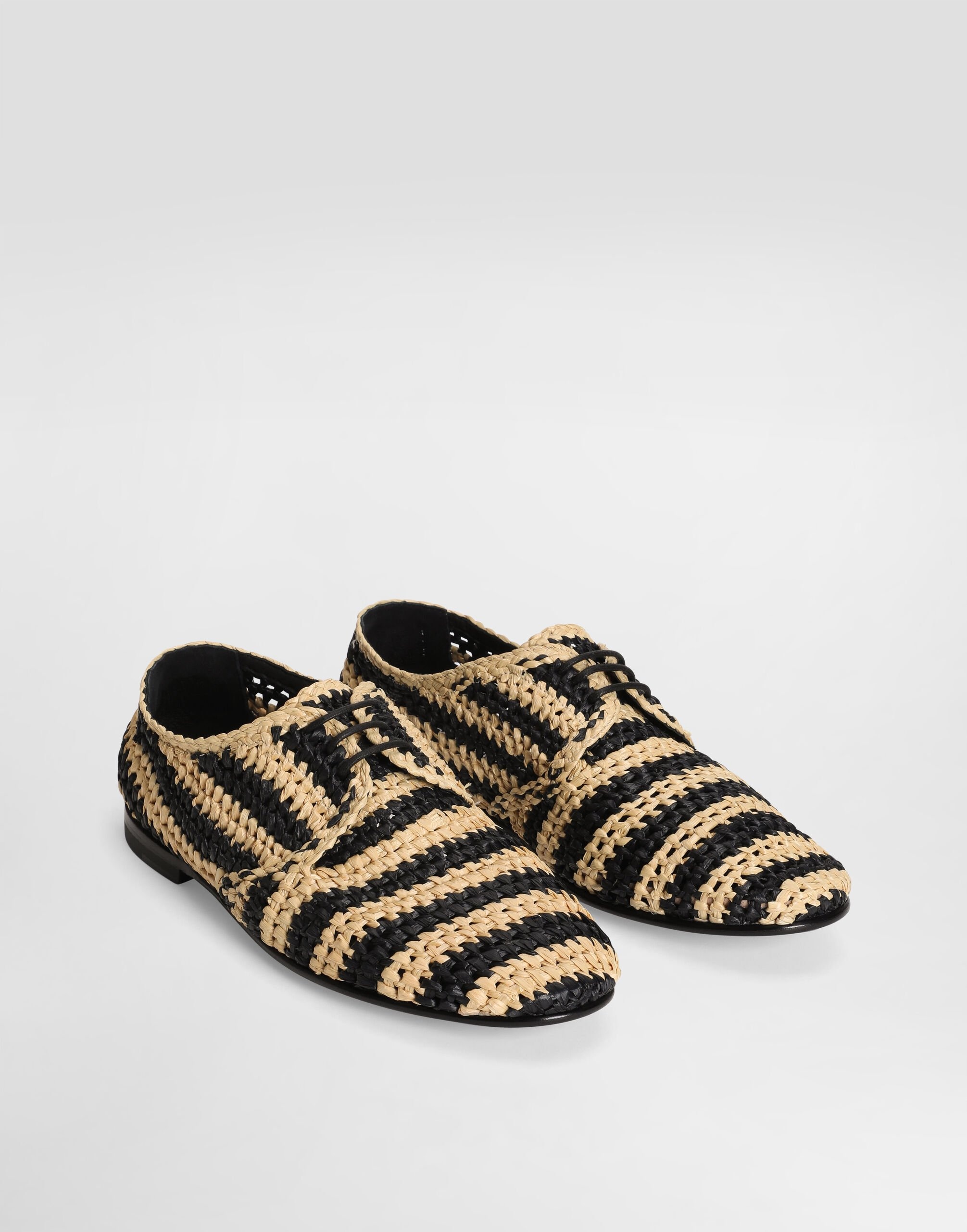 Woven raffia Derby shoes - 2