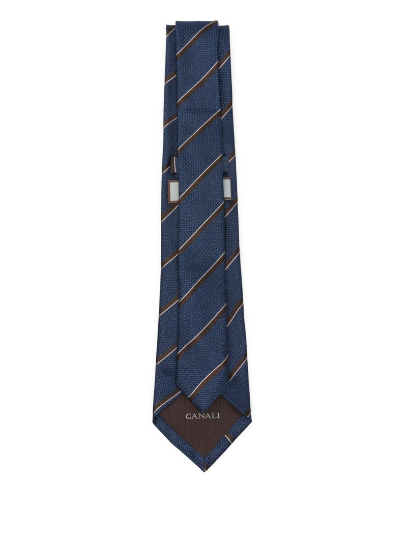 Canali striped-pattern tie outlook