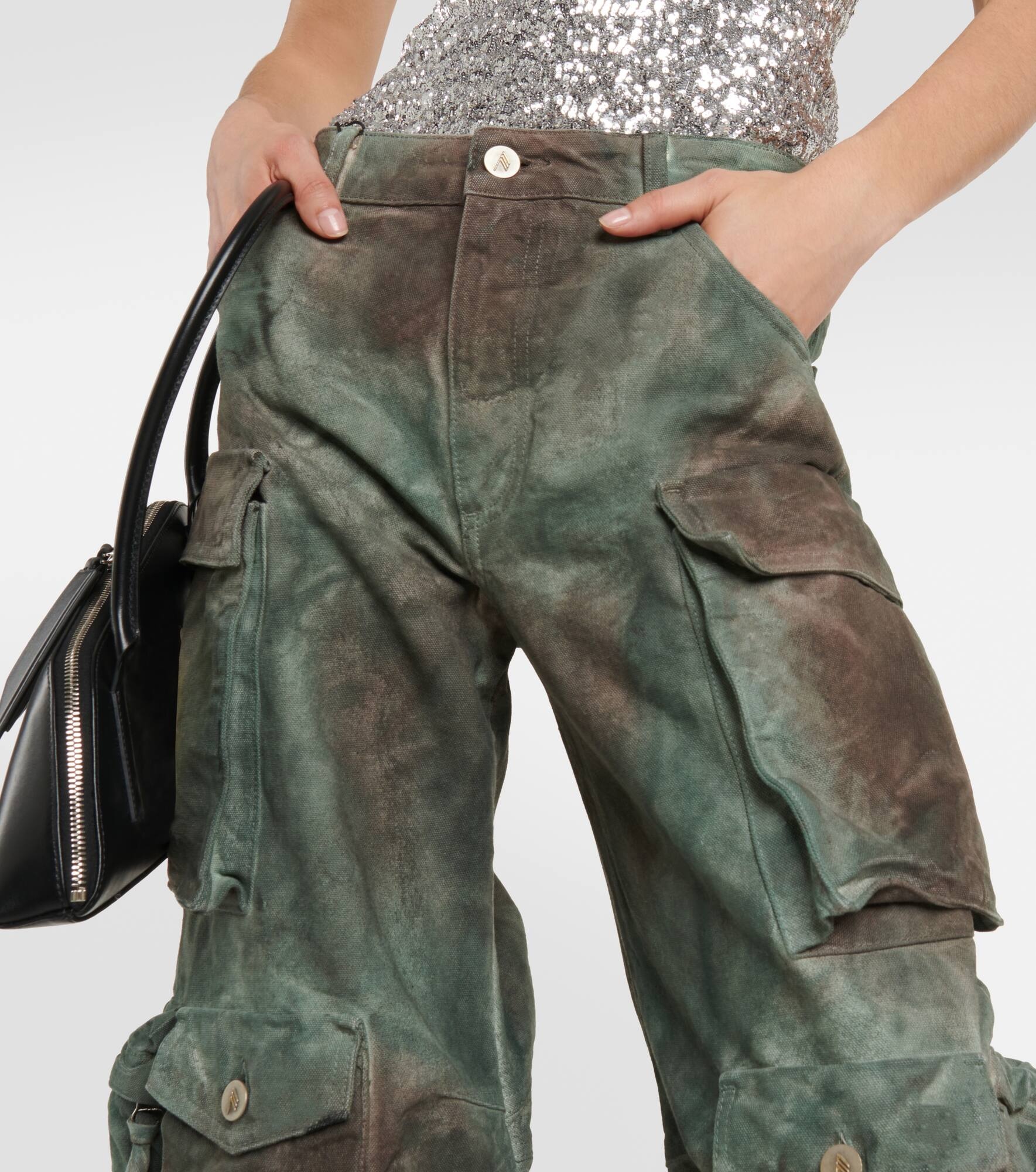 Fern oversized denim cargo pants - 4